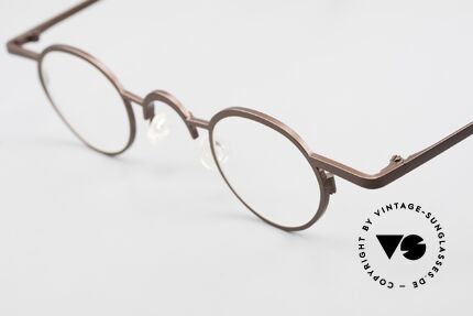 Theo Belgium Pat Avant-Garde Vintage Specs 90s, extraordinary frame in top-quality (unisex; brown colored), Made for Men and Women