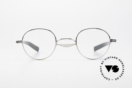 Lunor Swing A 32 Panto Swing Bridge Glasses Platinum, size 41-25, PP = platinum plated, with swing bridge, Made for Men and Women