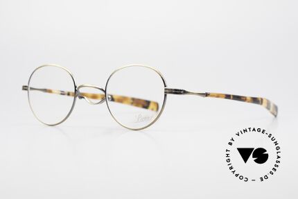Lunor Swing A 32 Panto Swing Bridge Antique Gold, handmade in Germany, with acetate temples; vertu!, Made for Men and Women