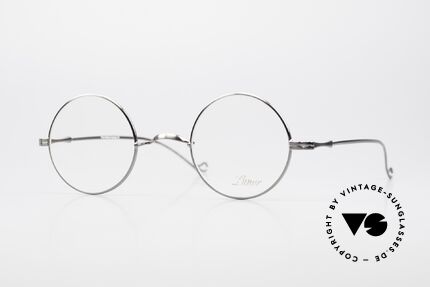 Lunor II 23 Round Frame Antique Silver, round Lunor eyeglasses of the old "LUNOR II" series, Made for Men and Women