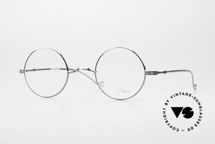 Lunor II 23 Antique Silver Limited Edition, round Lunor eyeglasses of the old "LUNOR II" series, Made for Men and Women