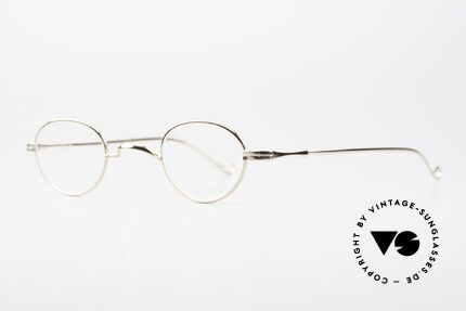 Lunor II 03 XS Unisex Frame Gold Plated, XS size 37,5/26, can be glazed with strong prescriptions, Made for Men and Women