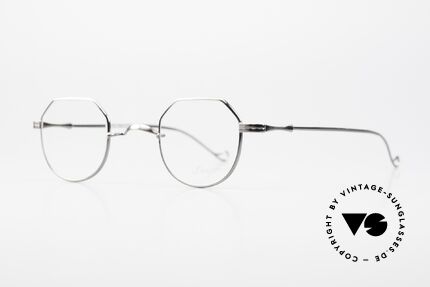 Lunor II 18 Jeremy Irons Glasses Die Hard, very interesting "square panto" design; antique silver, Made for Men and Women