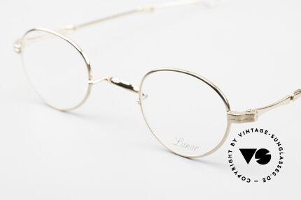 Lunor I 20 Telescopic Sliding Temples Gold Plated, this mechanism made the brand Lunor world-famous, Made for Men and Women