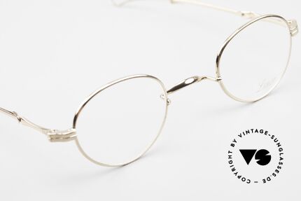 Lunor I 20 Telescopic Sliding Temples Gold Plated, a highlight for all eyewear lovers; small size 41/26, Made for Men and Women