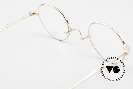 Lunor I 20 Telescopic Sliding Temples Gold Plated, Size: extra small, Made for Men and Women