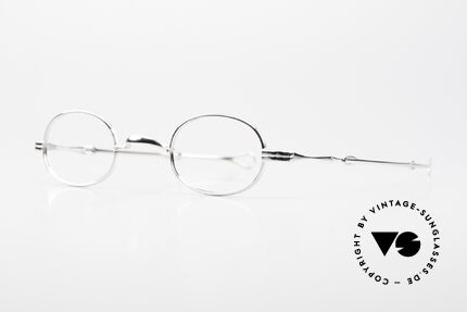 Lunor I 08 Telescopic Oval Frame Platinum Plated, model I 08 = size 40°26, temple length: 118mm - 155 mm, Made for Men and Women