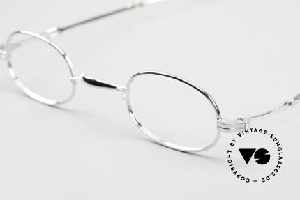 Lunor I 08 Telescopic Oval Frame Platinum Plated, an approx. 20 years old UNWORN pair for lovers of quality, Made for Men and Women