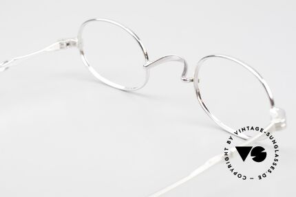 Lunor I 08 Telescopic Oval Frame Platinum Plated, Size: small, Made for Men and Women