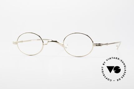 Lunor II 04 Oval XS Frame Gold Plated, extra small oval vintage glasses of the Lunor II Series, Made for Men and Women