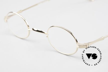 Lunor II 04 Oval XS Frame Gold Plated, traditional German brand; quality handmade in Germany, Made for Men and Women