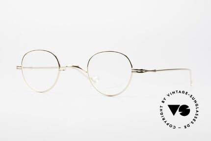 Lunor II 15 Old Panto Frame Gold Plated, old vintage Panto design glasses of the Lunor II Series, Made for Men and Women