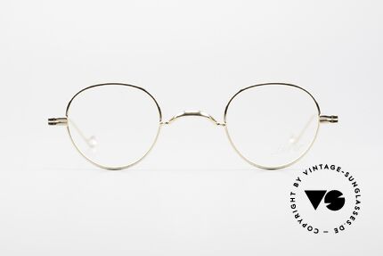 Lunor II 15 Old Panto Frame Gold Plated, full rimmed, GOLD-PLATED: tangible top-notch quality, Made for Men and Women