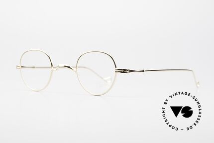 Lunor II 15 Old Panto Frame Gold Plated, in size 39/26; can be glazed with strong prescriptions, Made for Men and Women