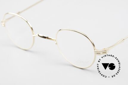 Lunor II 15 Old Panto Frame Gold Plated, traditional German brand; quality handmade in Germany, Made for Men and Women