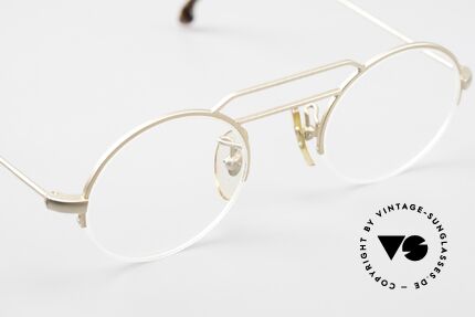 W Proksch's M5/13 90's Semi Rimless Dulled Gold, NO RETRO; but a 25 years old rarity in SMALL size, Made for Men and Women