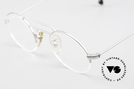 W Proksch's M5/8 90s Semi Rimless Dulled Silver, this old WP ORIGINAL incarnates "classy elegance", Made for Men and Women