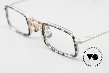 Freudenhaus Jedi Square 90's Designer Frame, unique pattern in a kind of "marbled gray" / titanium, Made for Men and Women