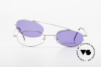 Freudenhaus Ita Titanium Frame With Clip On, NO RETRO fashion, but an old Original from the 90's, Made for Men and Women