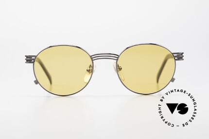 Jean Paul Gaultier 55-3174 90's Designer Vintage Glasses, the temples are shaped like a fork (typically unique JPG), Made for Men and Women