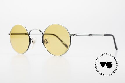 Jean Paul Gaultier 55-0172 Round 90's Vintage Glasses JPG, high-class finish (brushed metal in green-metallic), Made for Men and Women