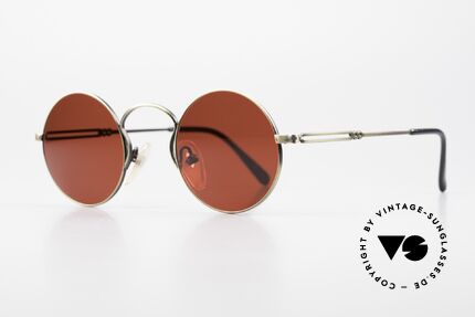 Jean Paul Gaultier 55-0172 90's Designer Sunglasses 3D Red, high-class finish (brushed metal in "antique gold"), Made for Men and Women