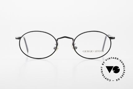 Giorgio Armani 131 Vintage Eyeglasses Oval Frame, model 131, col. 706 (black), SMALL size 46-20, 140, Made for Men and Women