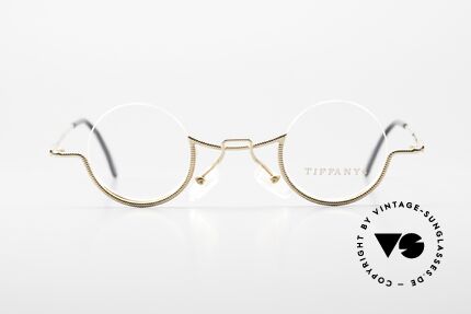 Tiffany T64 23K Gold Plated Luxury Frame, model T64, in size 36/11, 140, Col 4 (gold/black), Made for Women