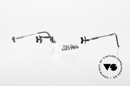 Jean Paul Gaultier 55-0174 Rimless JPG Designer Glasses, 90's vintage designer eyeglass-frame by J.P. Gaultier, Made for Men and Women