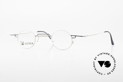 Menia 4012 Round 90s Frame Bauhaus Style, rare vintage 1990's designer eyeglasses by MENIA, Made for Men and Women