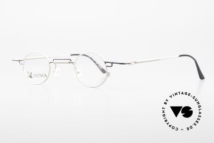 Menia 4012 Round 90s Frame Bauhaus Style, filigree and cleverly devised design; simply chichi, Made for Men and Women