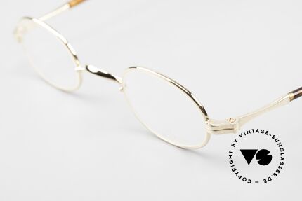 Lunor II A 08 Small Oval Glasses Gold Plated, noble, classy, timeless = a genuine LUNOR ORIGINAL!, Made for Men and Women