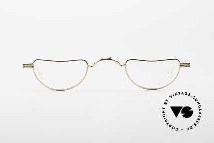 Lunor II 07 Gold Plated Reading Glasses, model "07" = the classic reading design in size 39/25, Made for Men and Women