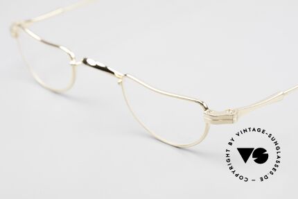Lunor II 07 Gold Plated Reading Glasses, GOLD PLATED frame (coated with a potection lacquer), Made for Men and Women