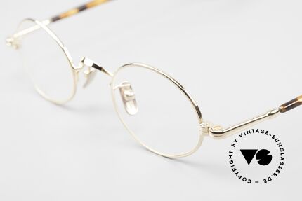 Lunor VA 100 Oval Lunor Glasses Gold Plated, top-notch oval frame design, timeless & titanium pads, Made for Men and Women