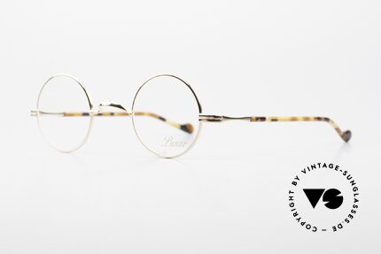 Lunor II A 12 Round Eyeglasses Gold Plated, precious 22ct GOLD-PLATED, tangible TOP-notch quality, Made for Men and Women