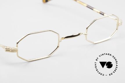 Lunor II A 01 Octagonal Glasses Gold Plated, a 20 years old, unworn RARITY (for all lovers of quality), Made for Men and Women