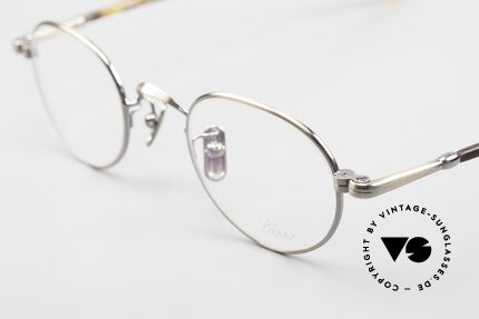 Lunor VA 107 Panto Style Antique Gold AG, model VA 107 = acetate-metal temples & titanium pads, Made for Men and Women