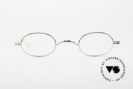 Lunor II 08 Small Oval 90's Frame Gold, precious 22ct GOLD-PLATED frame, a timeless classic!, Made for Men and Women
