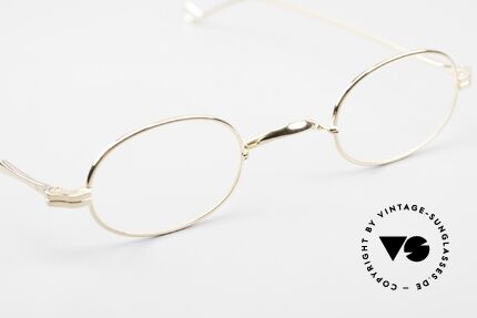 Lunor II 08 Small Oval 90's Frame Gold, this rarity can be glazed with high prescription lenses, Made for Men and Women