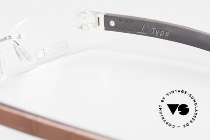Tag Heuer L-Type 0113 Alligator Leather Rimless Frame, Size: medium, Made for Men
