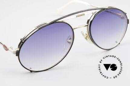 Bugatti 64319 80's Sunglasses With Clip On, unworn (like all our vintage Bugatti shades), Made for Men