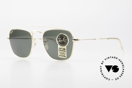 Ray Ban Classic Style V Brace Bausch & Lomb Sunglasses USA, metal frame with filigree chasing; simply unique, Made for Men and Women