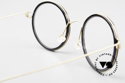 Lindberg Cameron 46 Air Titan Rim Round Titan Glasses Acetate, orig. Lindberg DEMO lenses can be replaced optionally, Made for Men and Women