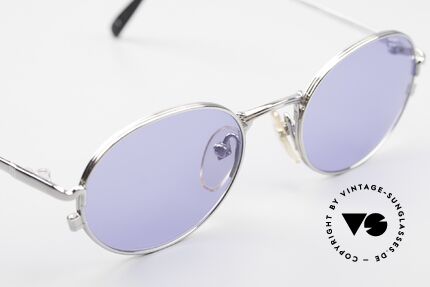 Jean Paul Gaultier 55-3181 Oval 90's Frame Pure Titanium, frame (size 49/20) could be glazed with prescriptions, Made for Men and Women