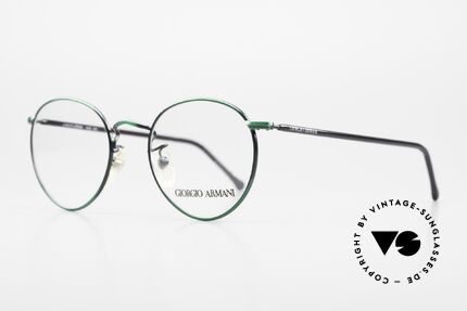 Giorgio Armani 138 Panto Frame Ladies And Gents, interesting frame coloring in "fir green and black", Made for Men and Women