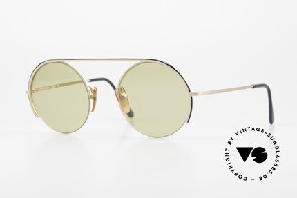 Giorgio Armani 602 Round Vintage Shades Nylor, round half-framed sunglasses by Giorgio Armani, Made for Men and Women