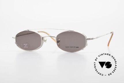 Koh Sakai KS9336 90s Oliver Peoples Eyevan Style, rare, vintage Koh Sakai glasses with clip-on from 1997, Made for Men