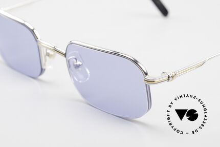 Cartier Broadway Semi Rimless Platinum Frame, 2nd hand model in mint condition + case by CHANEL, Made for Men