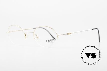 Fred F10 L02 90's Luxury Frame Semi Rimless, comfortable, half-rim luxury frame with serial number, Made for Men and Women